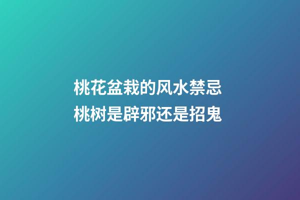 桃花盆栽的风水禁忌 桃树是辟邪还是招鬼